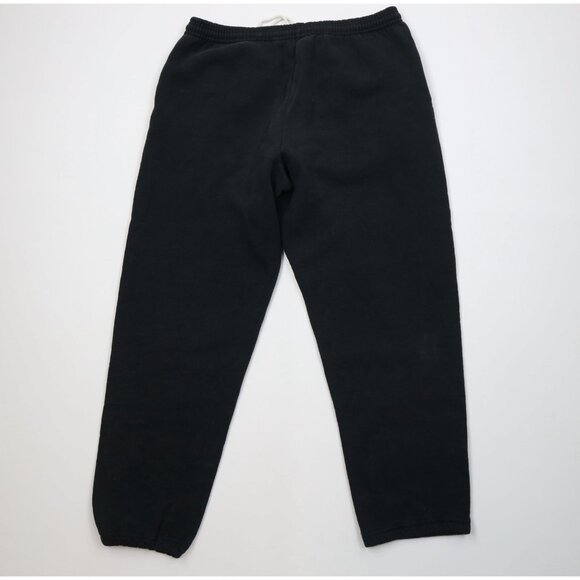 Vintage 90s Streetwear Mens Large Distressed Blank Sweatpants Joggers Black USA - Picture 11 of 16